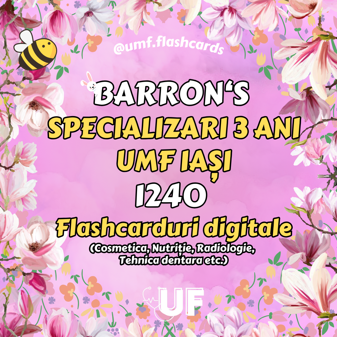 Set 1240 Flashcards Digitale Specializări de 3 Ani UMF IAȘI