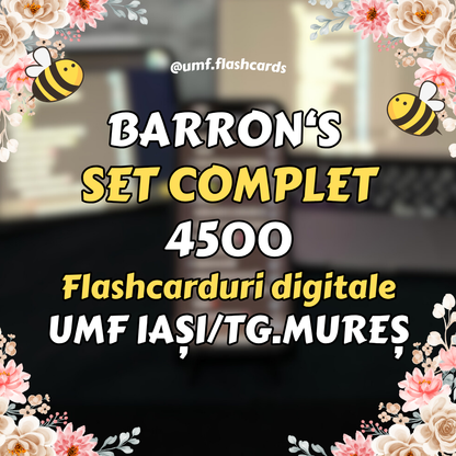 Set complet 4500 Flashcard-uri UMF IAȘI / TG.MUREȘ