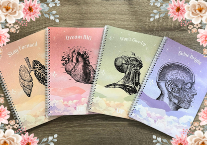 Set 4 Caiete pentru Notițe Anatomy A4